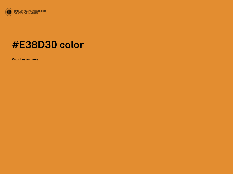 #E38D30 color image