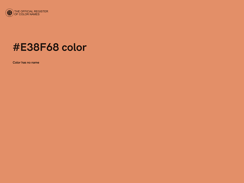 #E38F68 color image