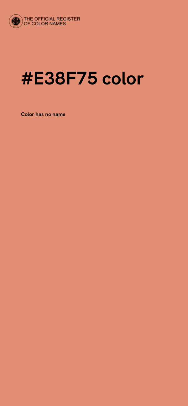 #E38F75 color image
