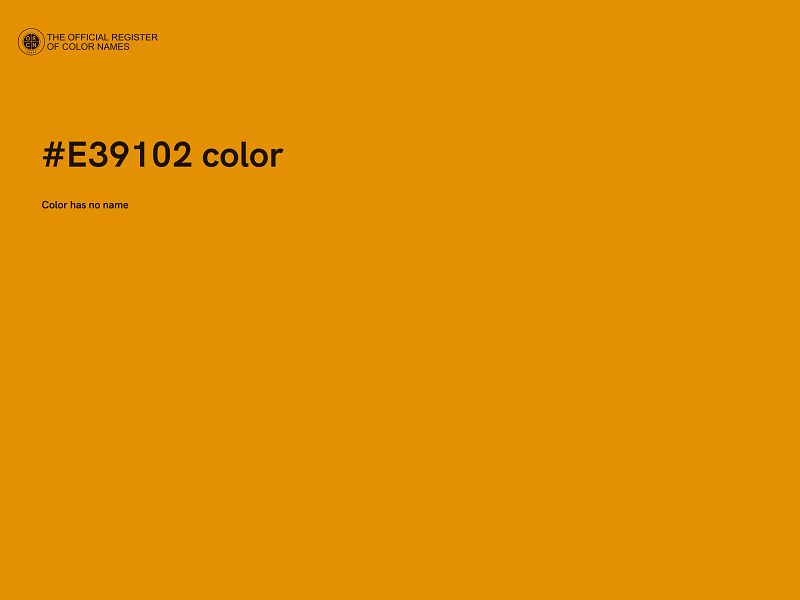 #E39102 color image