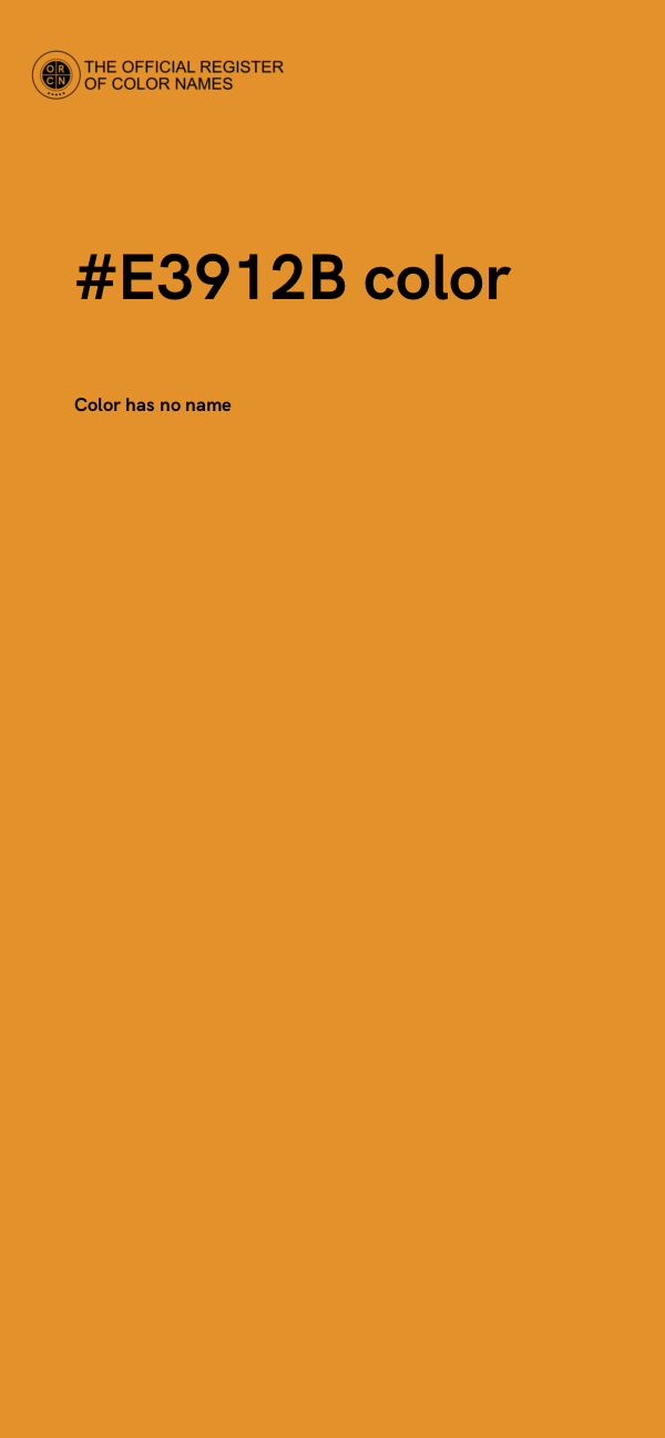 #E3912B color image