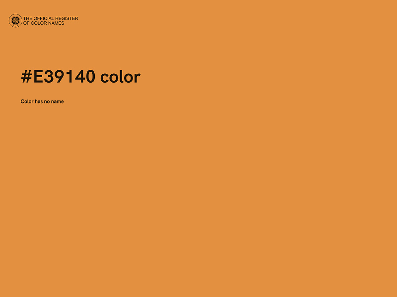 #E39140 color image
