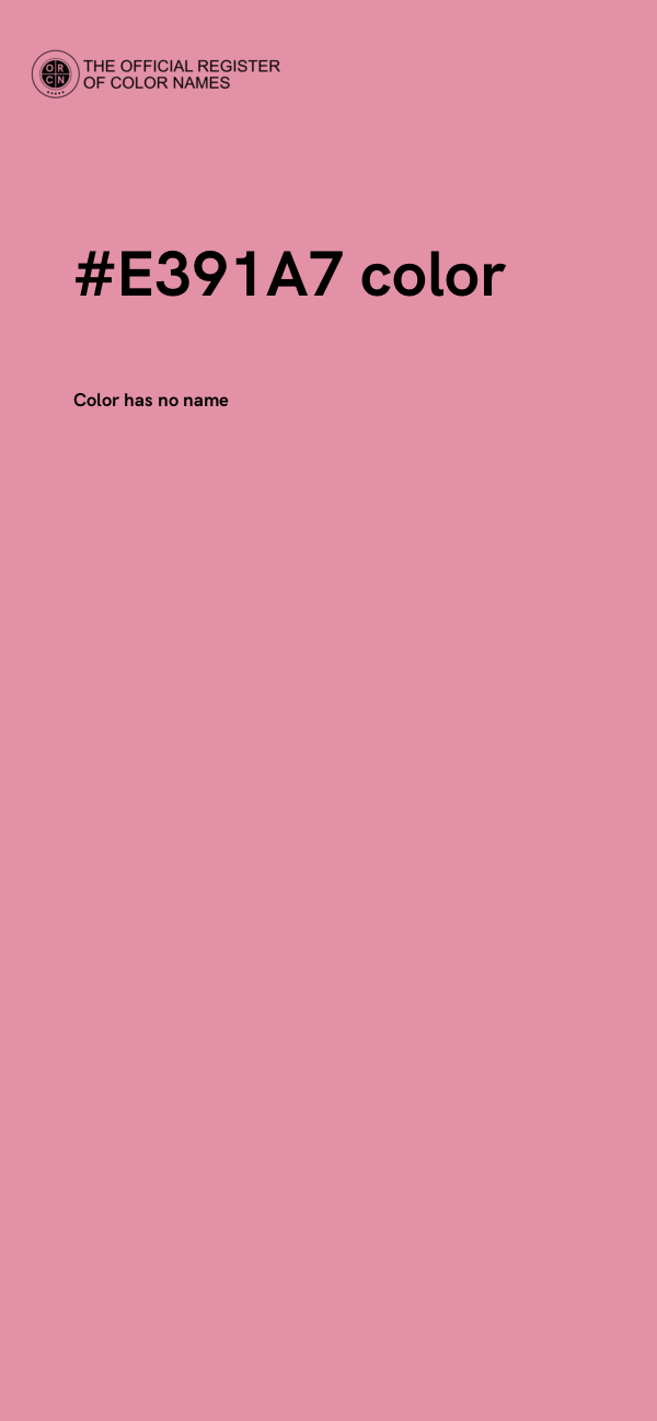 #E391A7 color image
