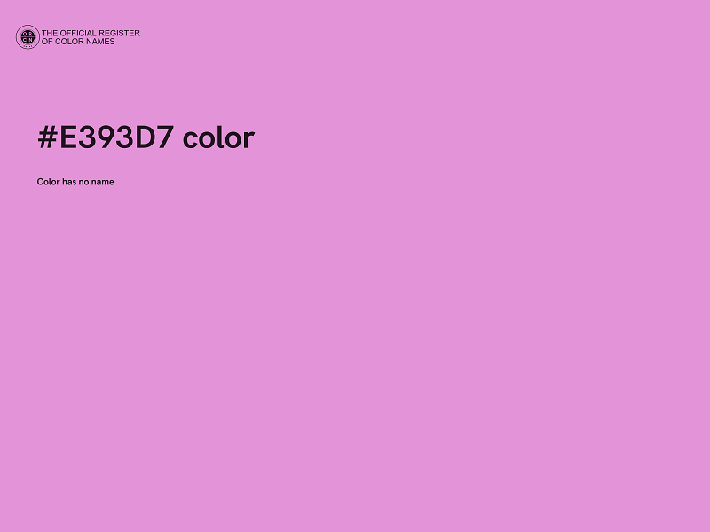 #E393D7 color image