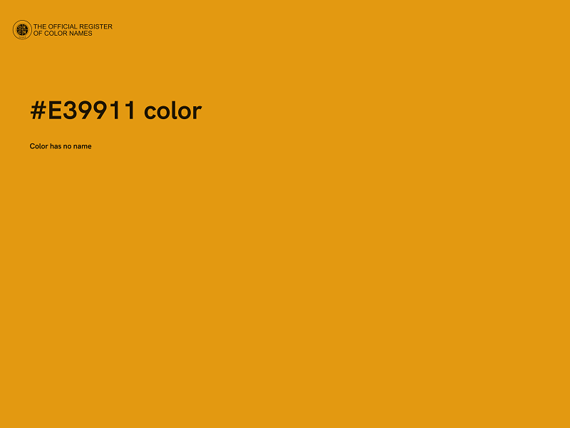 #E39911 color image