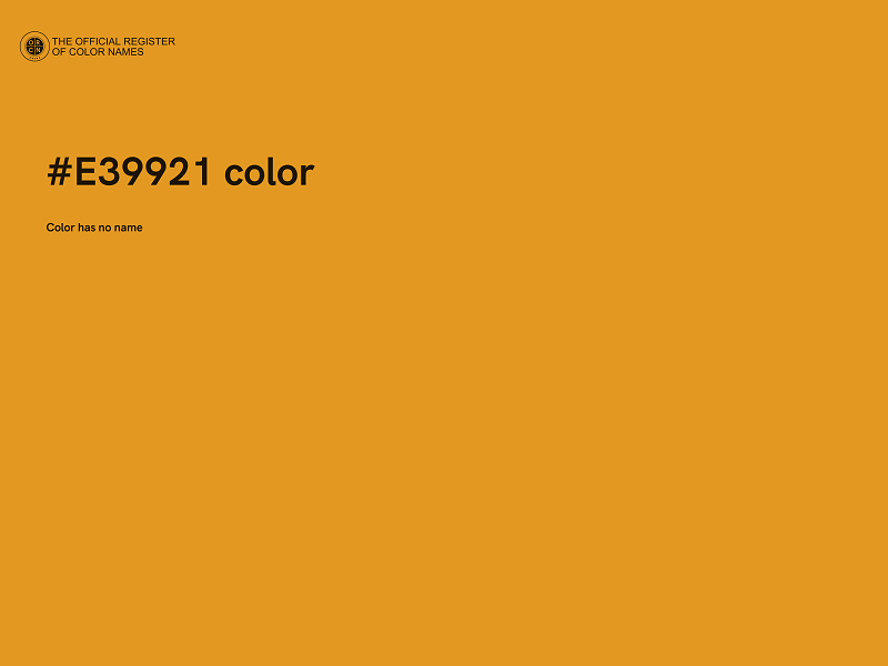 #E39921 color image