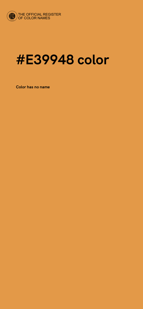 #E39948 color image