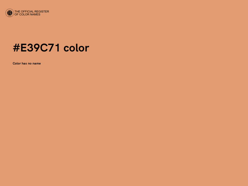 #E39C71 color image