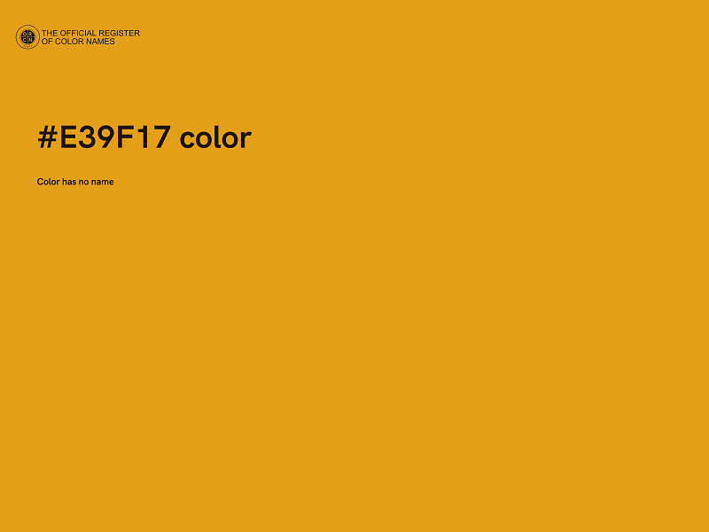 #E39F17 color image