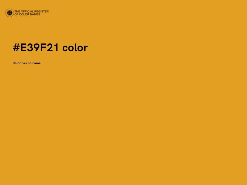 #E39F21 color image