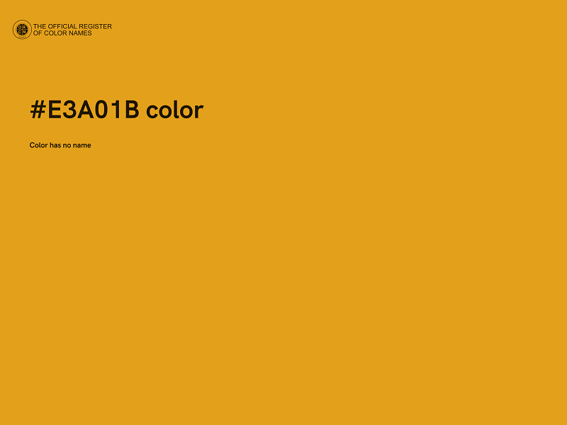 #E3A01B color image