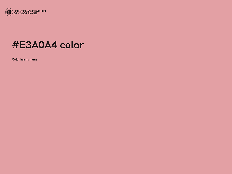 #E3A0A4 color image