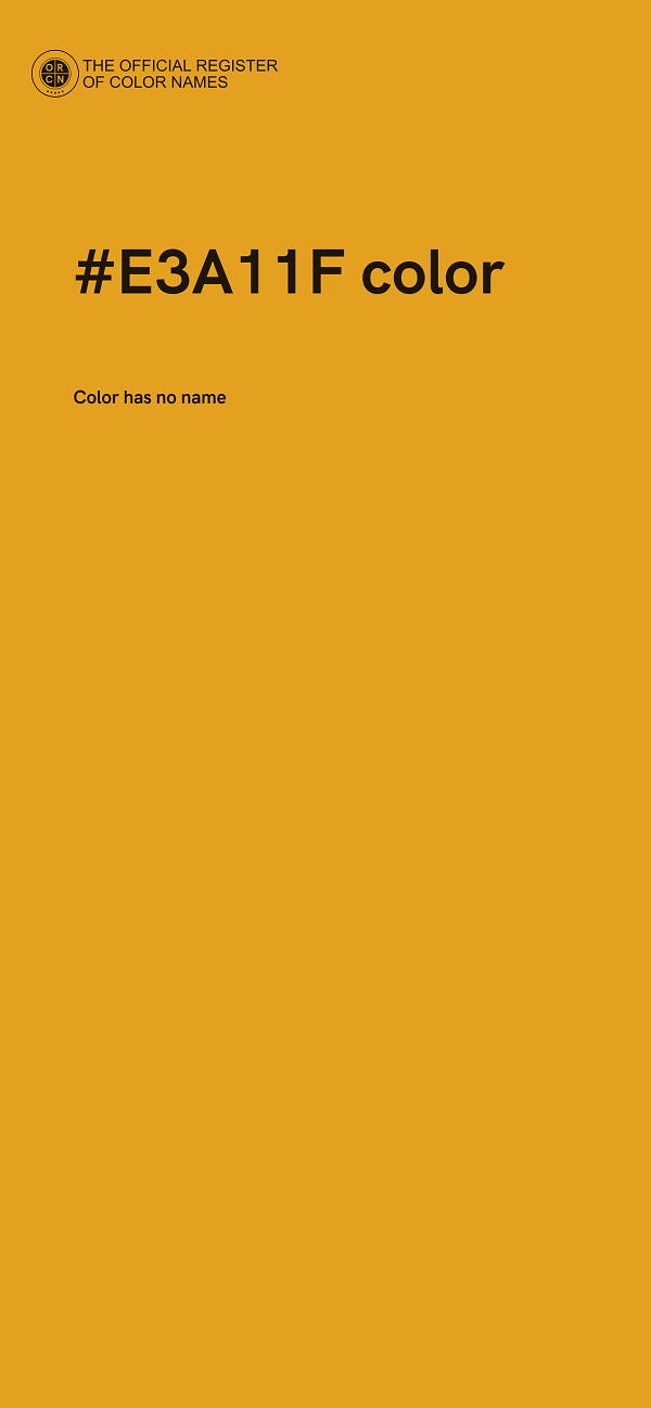 #E3A11F color image