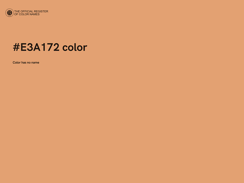 #E3A172 color image