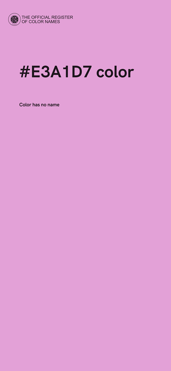 #E3A1D7 color image