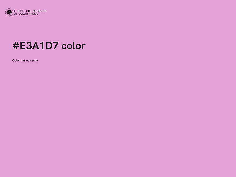 #E3A1D7 color image
