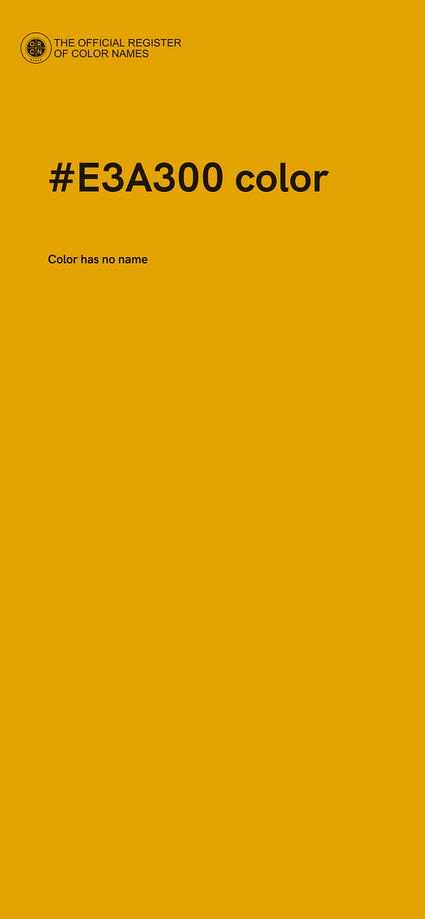 #E3A300 color image