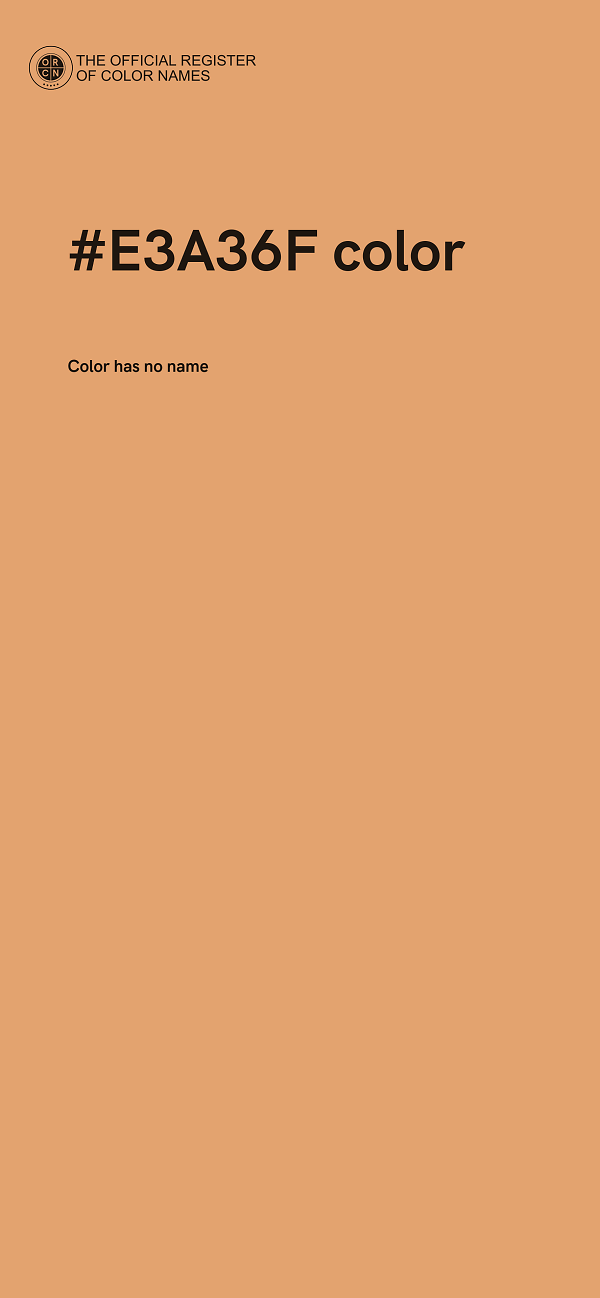 #E3A36F color image