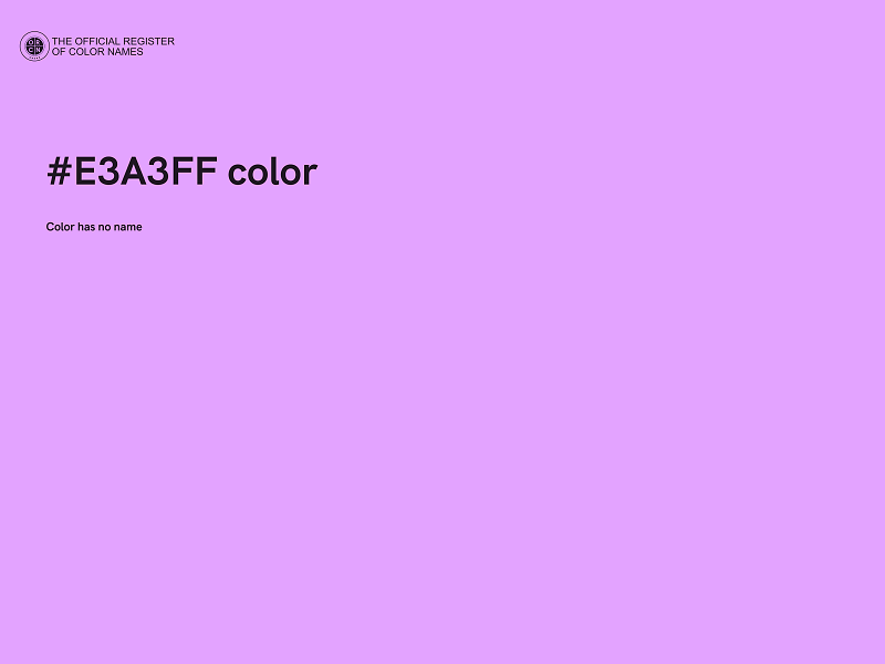 #E3A3FF color image