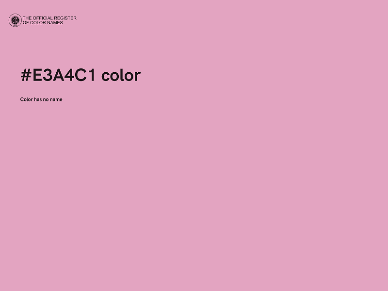 #E3A4C1 color image