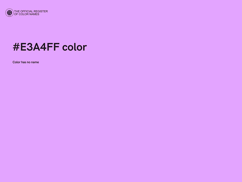 #E3A4FF color image