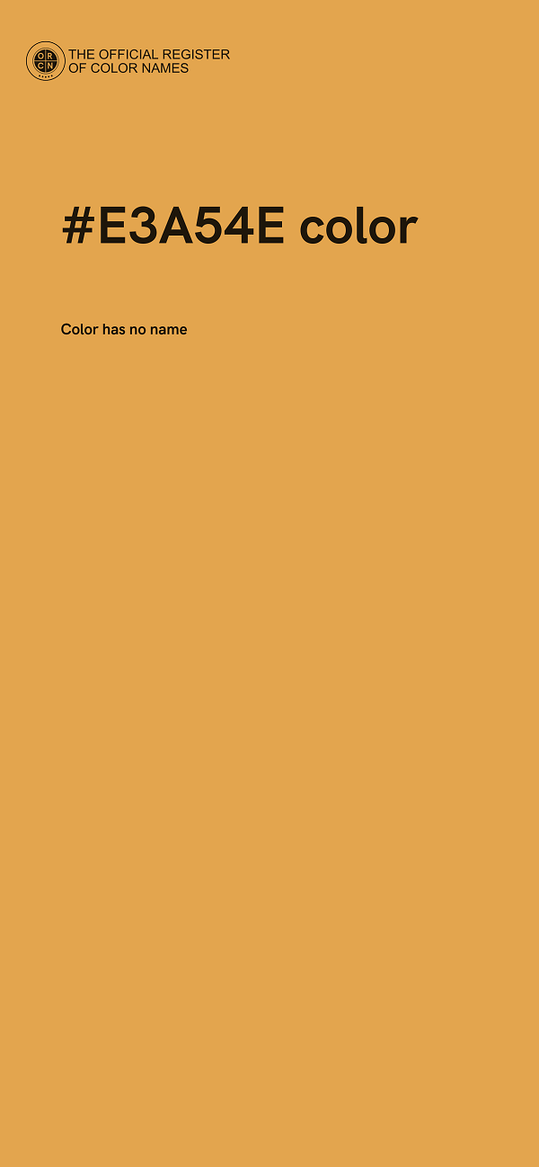 #E3A54E color image