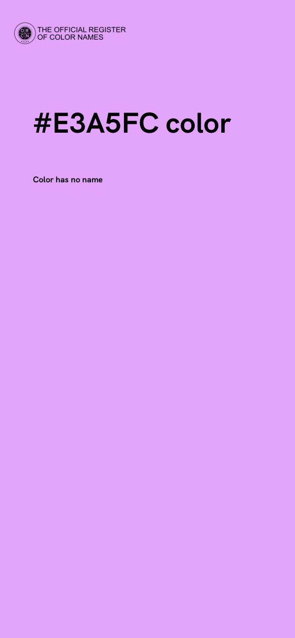 #E3A5FC color image