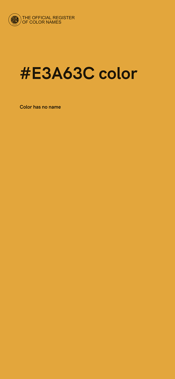 #E3A63C color image