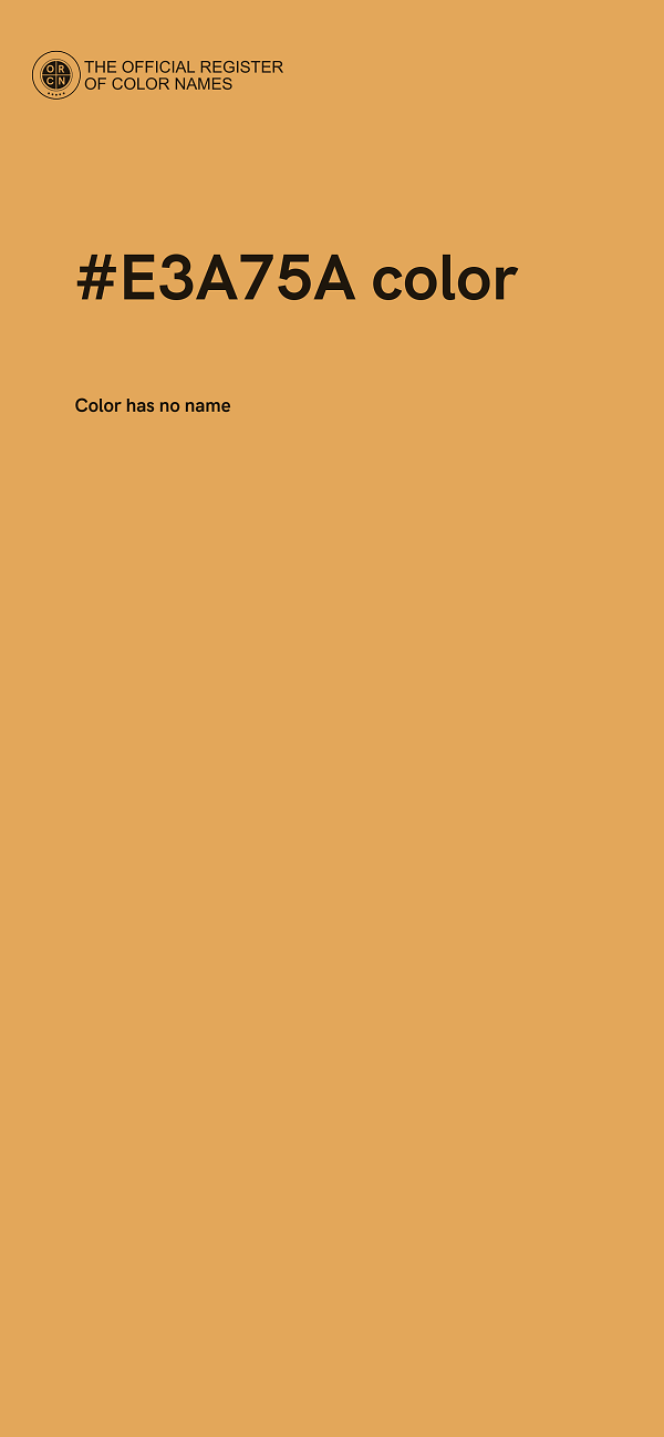 #E3A75A color image