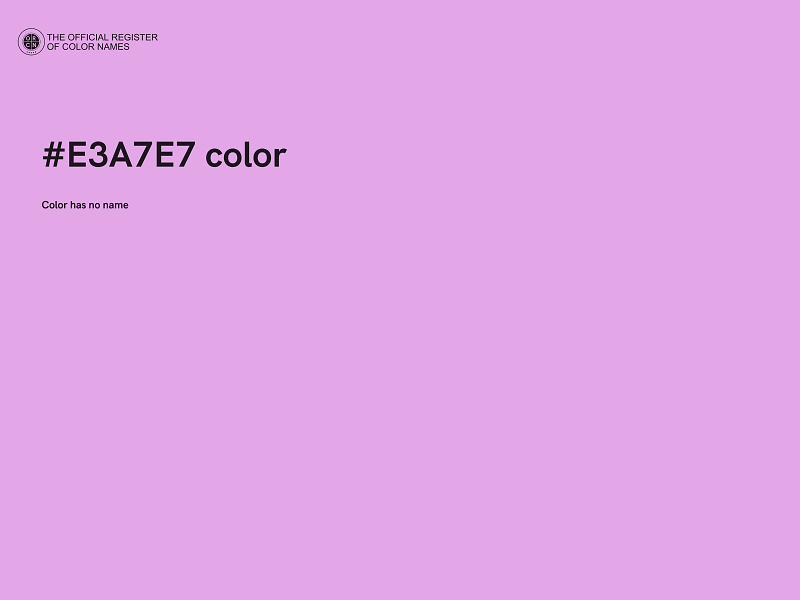 #E3A7E7 color image