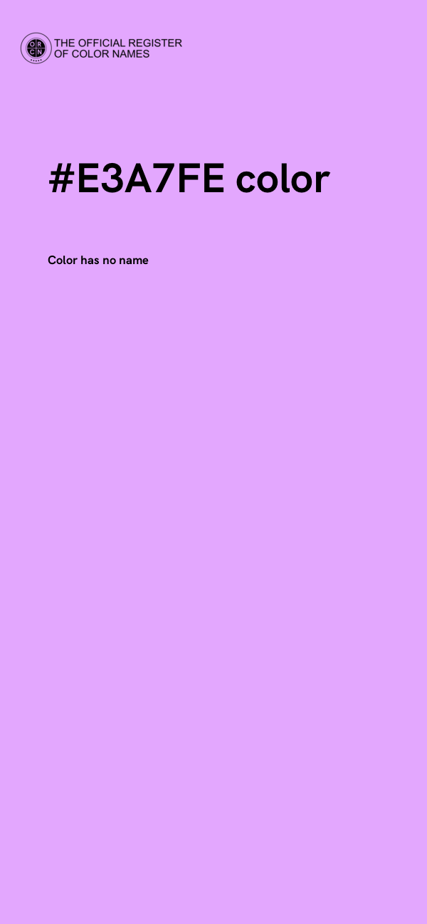 #E3A7FE color image