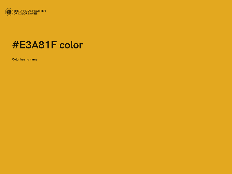 #E3A81F color image