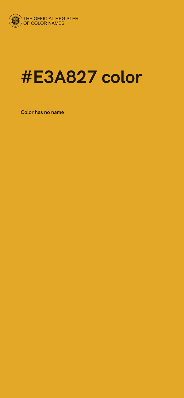 #E3A827 color image