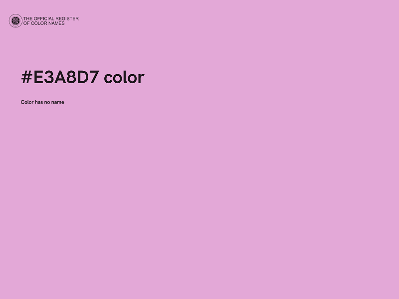 #E3A8D7 color image