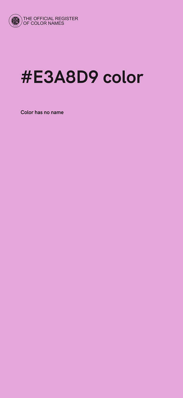 #E3A8D9 color image