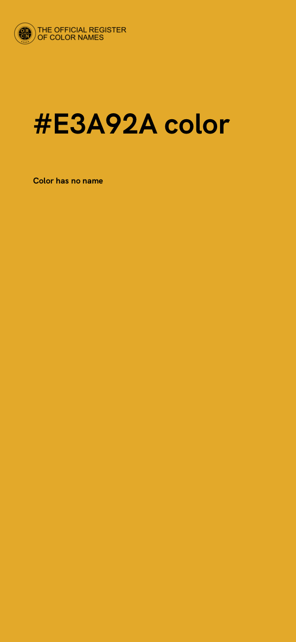 #E3A92A color image