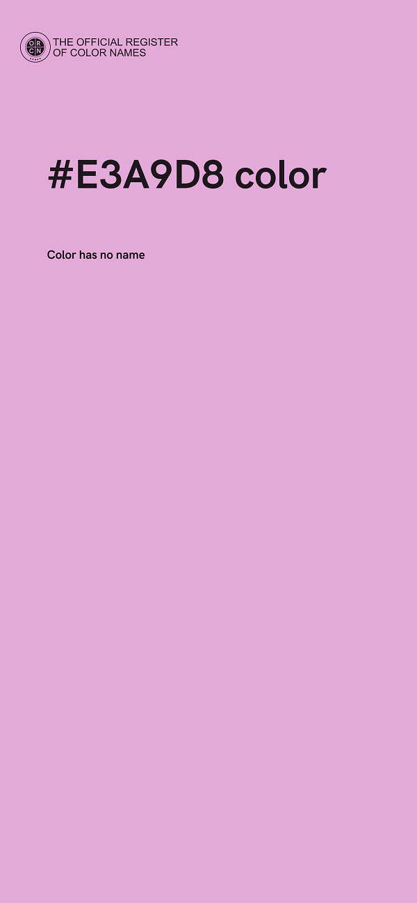 #E3A9D8 color image