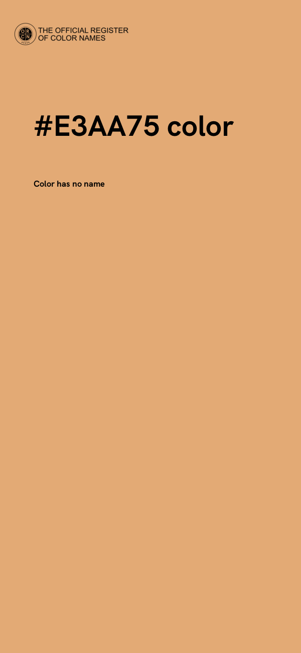 #E3AA75 color image