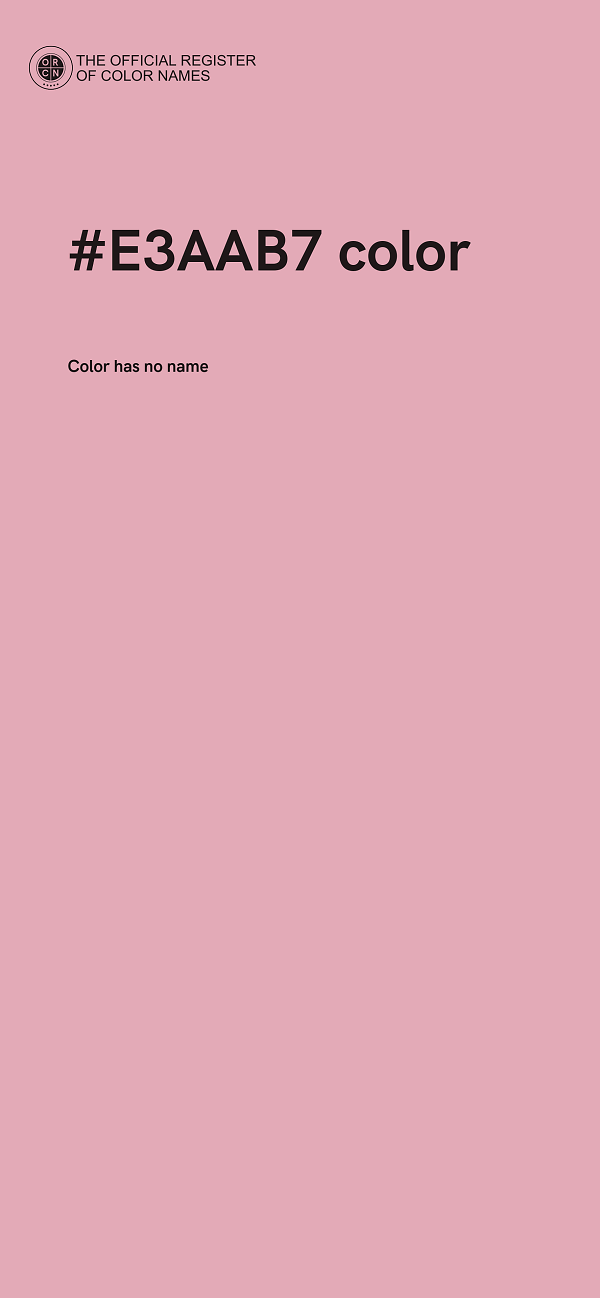 #E3AAB7 color image