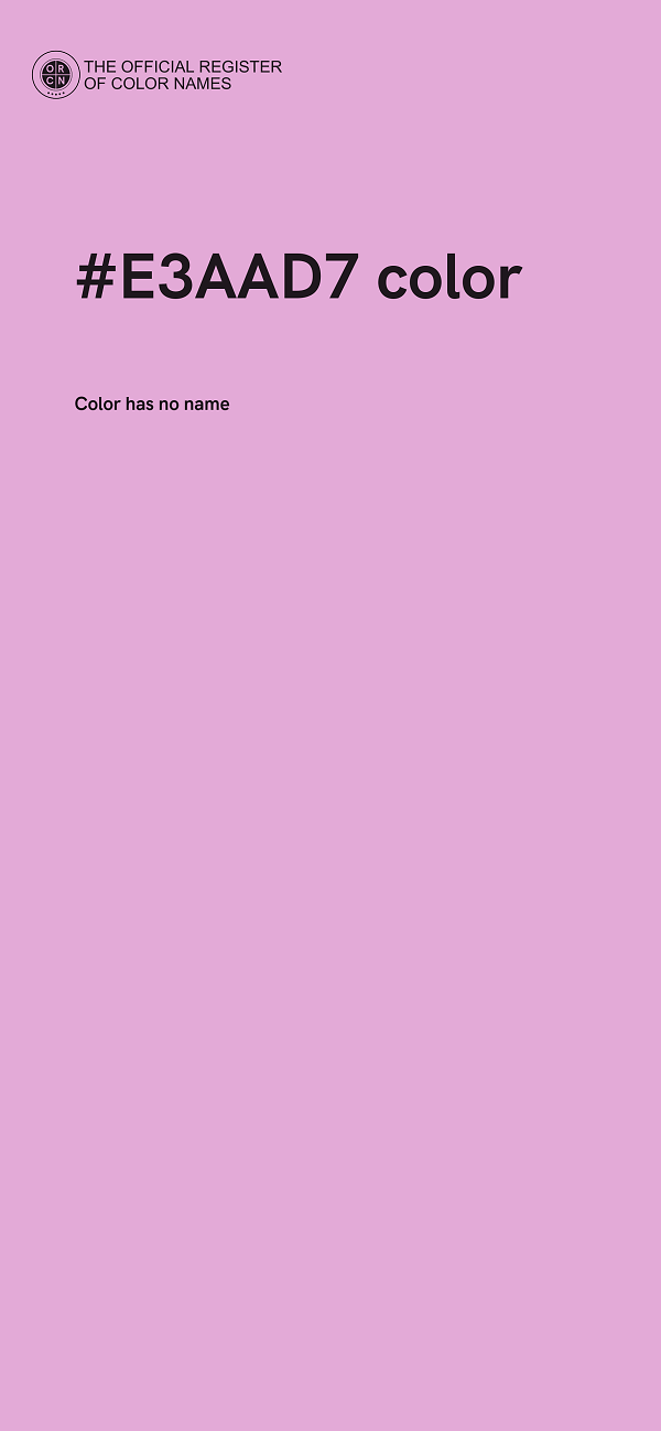 #E3AAD7 color image