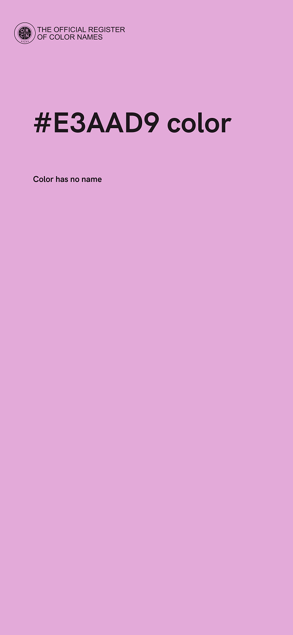 #E3AAD9 color image