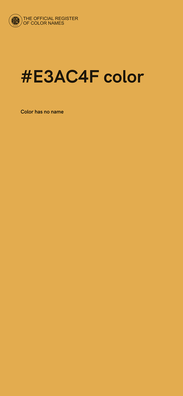 #E3AC4F color image