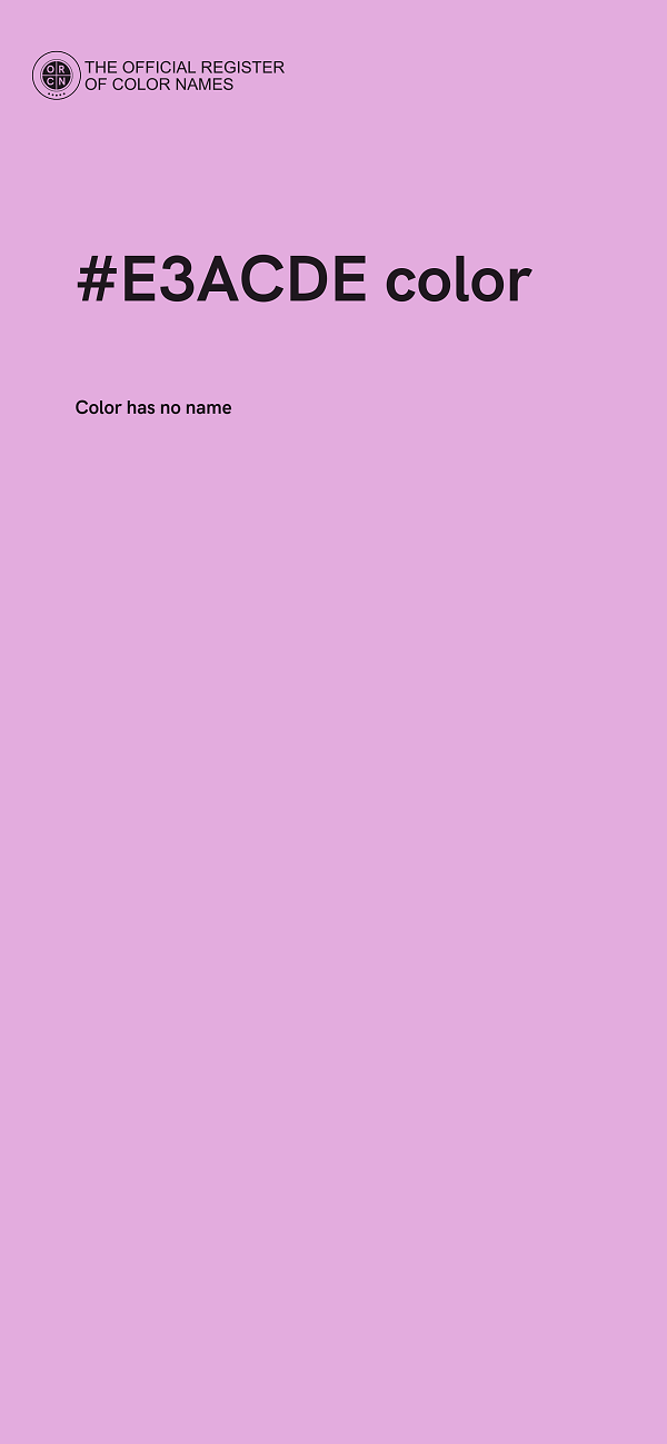 #E3ACDE color image