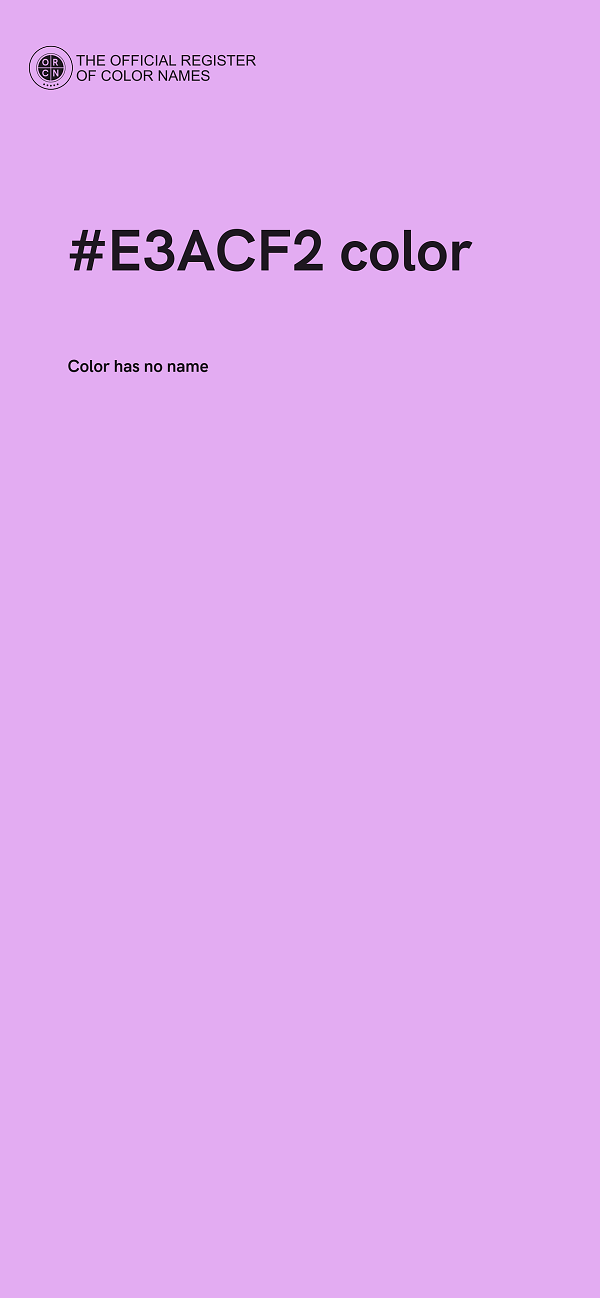 #E3ACF2 color image