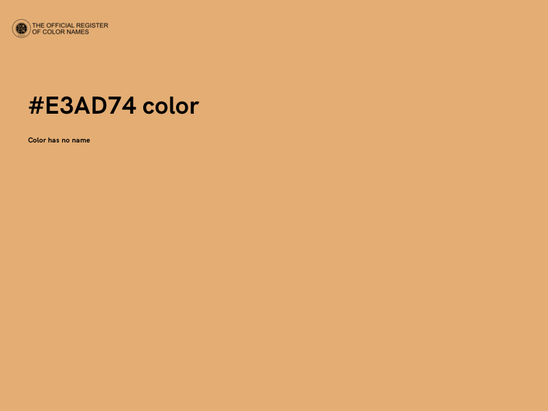 #E3AD74 color image