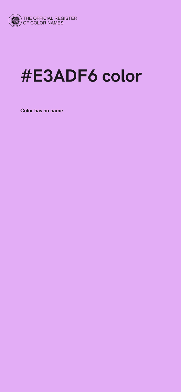 #E3ADF6 color image