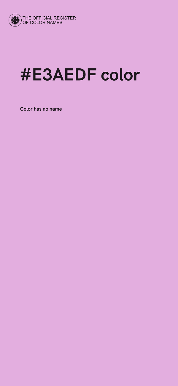 #E3AEDF color image