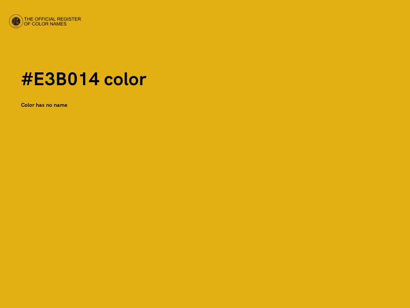 #E3B014 color image
