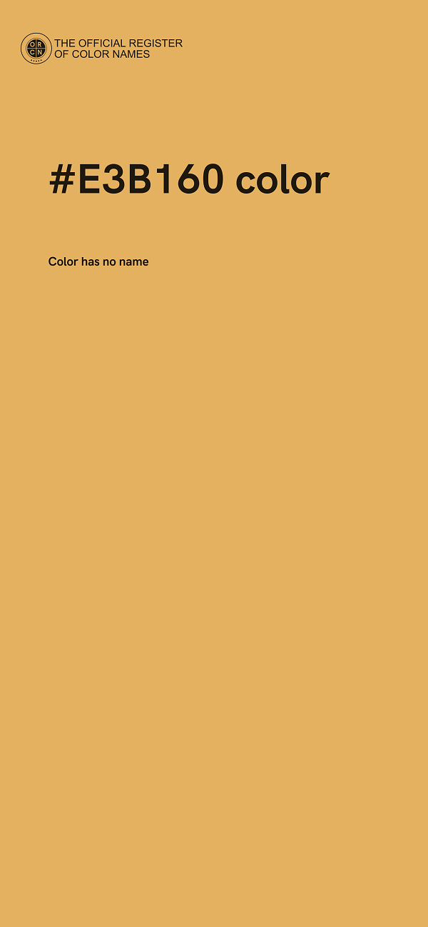 #E3B160 color image