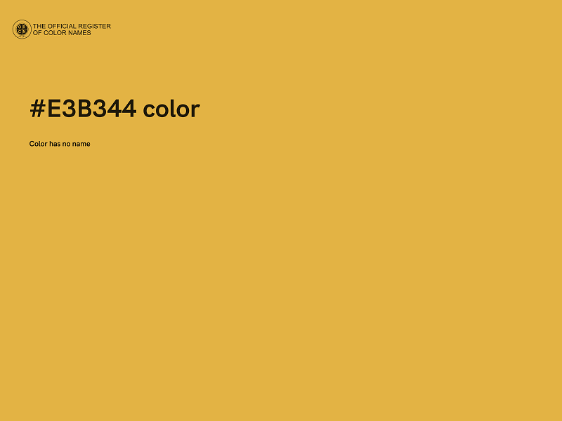 #E3B344 color image